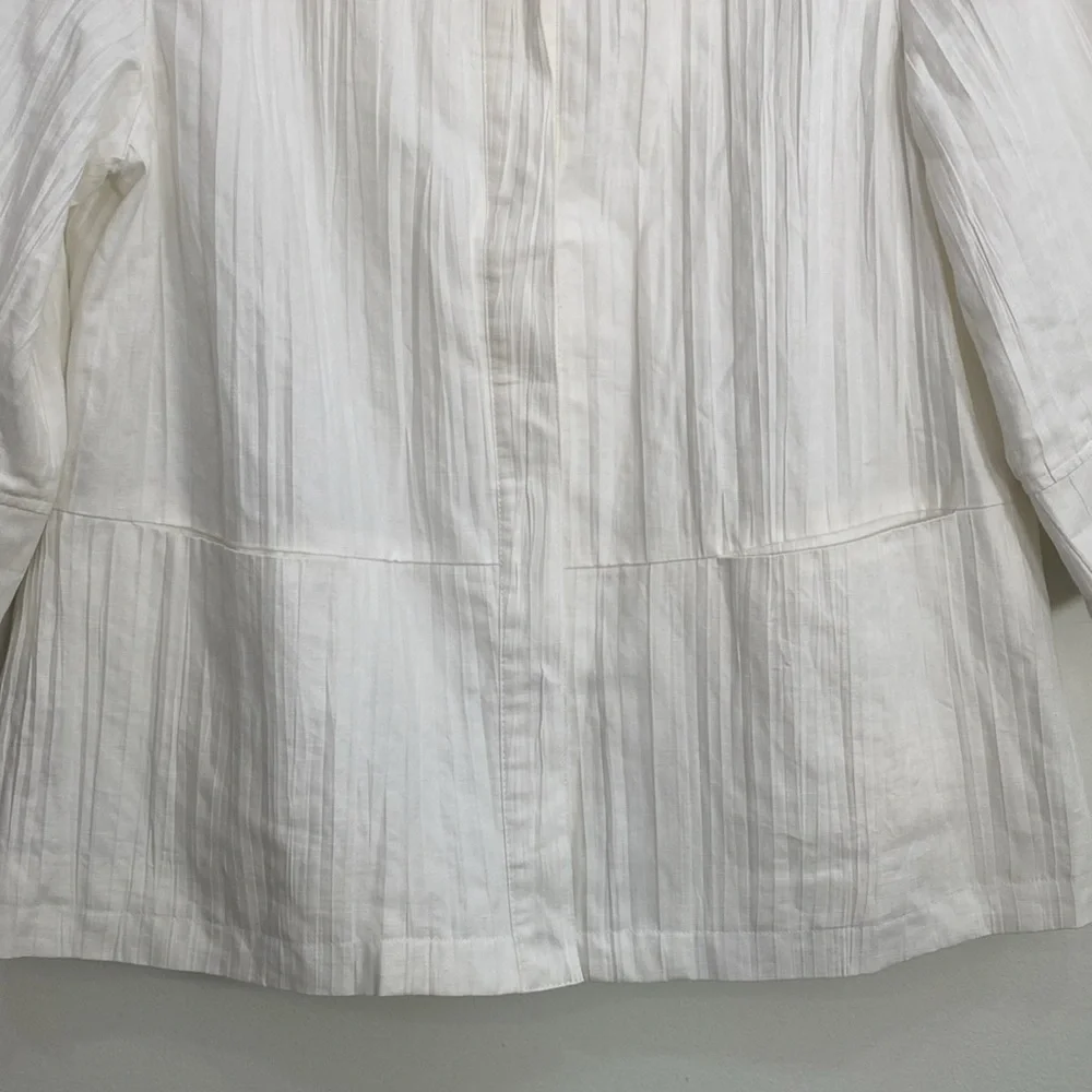 Coldwater Creek Blazer Crinkle Women's 14 Crinkle‎ Cotton Linen